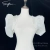 Robes de mariée de luxe à paillettes, manches courtes bouffantes, accessoires de mariage, couverture boléro, manches d&rsquo;épaule personnalisées pour femmes
