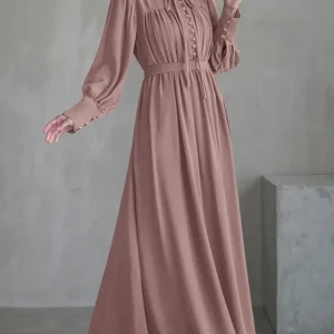 ZANZEA Hijabs femmes modeste Maxi Robes élégant luxe col à volants taille attachée à manches longues robe longue musulmane Abaya Robes S-3XL ZANZEA Hijabs femmes modeste Maxi Robes élégant luxe col à volants taille attachée à manches longues robe longue musulmane Abaya Robes S-3XL