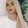 ensemble de 2 pièces en mousseline de soie, hijab, sous capuchon assorti, écharpe avec sous écharpe assortie, châles, foulard de tête, couvre chef pour femmes