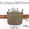 pochette de ceinture pour hommes et femmes, pochette edc à fermeture éclair ykk, sac de ceinture, sac de taille pour la randonnée, résistant à l'eau, toile cirée