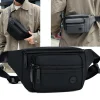 Sac de taille pour homme de haute qualité unisexe sac de poitrine couleur unie Fanny Pack décontracté voyage en plein air sac à bandoulière nouveau homme sac à bandoulière