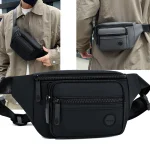 Sac de taille pour homme de haute qualité unisexe sac de poitrine couleur unie Fanny Pack décontracté voyage en plein air sac à bandoulière nouveau homme sac à bandoulière