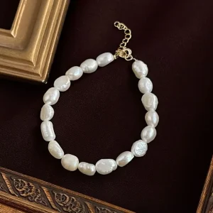 Bracelet chaîne ovale élégant pour femmes et hommes, bijoux classiques en perles faits à la main, cadeau, accessoire unisexe tendance