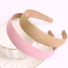 Bandeau recouvert de Satin, bandeau uni, ruban antidérapant, pour femmes et filles, accessoires pour cheveux, diadème