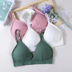 Soutien-gorge de sport en fibre élastique pour femme, sous-vêtement respirant, haut court mince, sangle initiée réglable, beau dos