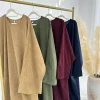 abayas décontracté fermé velours côtelé hiver abaya eid 2025 vêtements musulmans borkha pour femmes musulmanes robes marocaines caftan caftan femme