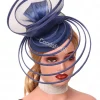 voile maille fascinator thé chapeau élégant femmes derby fête casque course événement casque avec bandeau mariée mariage chapeau casquette