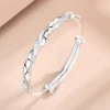 breloques 925 en argent sterling bracelets pour femme de luxe original réglable torsadé tissé bracelet bracelet fête de mariage bijoux
