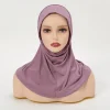 Écharpe hijab musulmane en chanvre instantanée, turban abaya pour femmes islamiques, enveloppe de tête prête à porter, hijabs, couverture de cou sans épingle, turbans