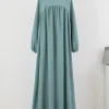 femmes musulmanes dubaï abaya luxe kebaya couleur unie robe longue modeste ramadan robe caftan femme musulmane africain islam vêtements