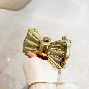 Sac de soirée doré sacs à main et sac à main de luxe sacs à bandoulière design forme drôle fête mariage rond acrylique brillant pochette sac à main