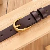 ceinture en cuir de vachette véritable pour femme, ceinture habillée pour femme, ceinture fine, argent, haute qualité, nouvelle mode, 2023