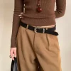 maillard styles rétro mode ceinture en daim avec boucle en métal ceinture de taille ins ceinture de décoration polyvalente