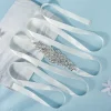 ceinture de mariée en cristal argenté pour femmes, ceinture de robe de mariée élégante avec pierres, strass et perles, accessoires pour robes, nouvelle collection