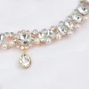 collier de perles délicat avec strass, amulette en diamant brillant pour les rencontres quotidiennes, pendentif à la mode, ras du cou, accessoire de bijoux pour le cou de mariée