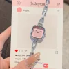 montre pour femme à quartz, petite chaîne carrée de luxe minimaliste, tempérament à la mode