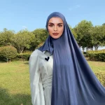 Hijabs instantanés avec une boucle Pashmina Jersey Hijab écharpe femmes musulmanes foulard facile à porter grande taille femme islamique bandeau