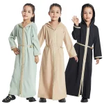 Enfants filles musulmanes Abaya prière à capuche longue Robe Maxi turquie caftan Robe arabe dubaï Islam maroc Eid fête Ramadan Robe Caftan