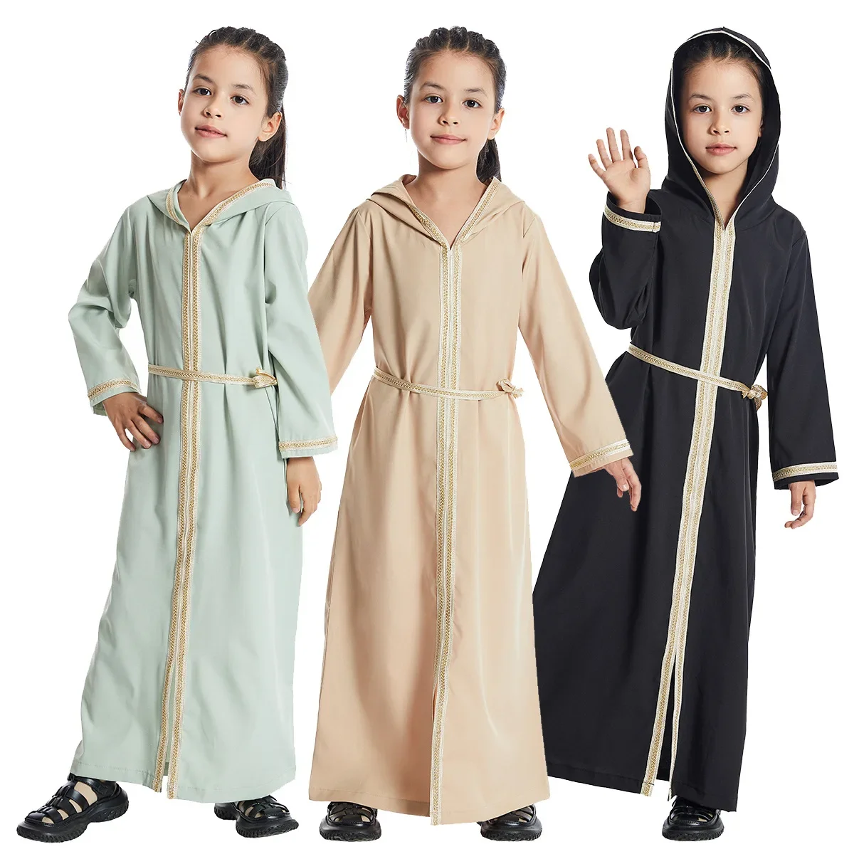 Enfants filles musulmanes Abaya prière à capuche longue Robe Maxi turquie caftan Robe arabe dubaï Islam maroc Eid fête Ramadan Robe Caftan Enfants filles musulmanes Abaya prière à capuche longue Robe Maxi turquie caftan Robe arabe dubaï Islam maroc Eid fête Ramadan Robe Caftan