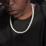 Collier de perles pour hommes, collier de perles moderne, collier pour hommes bijoux de perles, cadeau pour hommes femmes