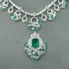 bellux – bijoux fins en argent plaqué or 925, émeraudes en diamant à haute teneur en carbone, collier vert pomme pour banquet tsavorite