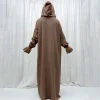 femmes musulmanes dentelle robe longue à capuche abaya turquie caftan djellaba islam vêtements robe arabe caftan jalabiya dubaï abayas robe