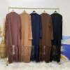 abaya ouvert femmes robe musulmane dentelle broderie turc kimono cardigan robe caftan caftan islam vêtements dubaï kebaya jalabiya