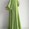 nouvelles femmes robes musulmanes mode simple solide abaya ramadan caftan élégant femme décontracté plaine maxi robe robe modeste pour les femmes
