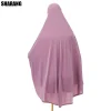 abayas musulmanes couverture complète femmes colthes couleur unie intérieur hijab long châle premium coton chanvre hijab ramadan prière femmes robe