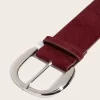 ceinture large en cuir suédé, styles rétro maillard, tendance, décontractée, boucle ardillon, design de luxe, sangle de taille polyvalente pour affaires