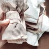 bandeau de sauna pour bébé nouveau né, accessoires pour cheveux, vêtements de sauna pour enfants, tricot, gros nœud, double couche, turban pour enfants, coiffure