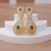 boucles d'oreilles décoratives de mariée marocaine, bijoux d'oreille au design creux, accessoires populaires pour femmes, pour fêtes de mariage et festivals