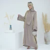 robe musulmane élégante du moyen orient pour femmes, hijab arabe, abaya dubaï, kebaya islamique de luxe, kaftan, vêtements de turquie, robe unie, modeste