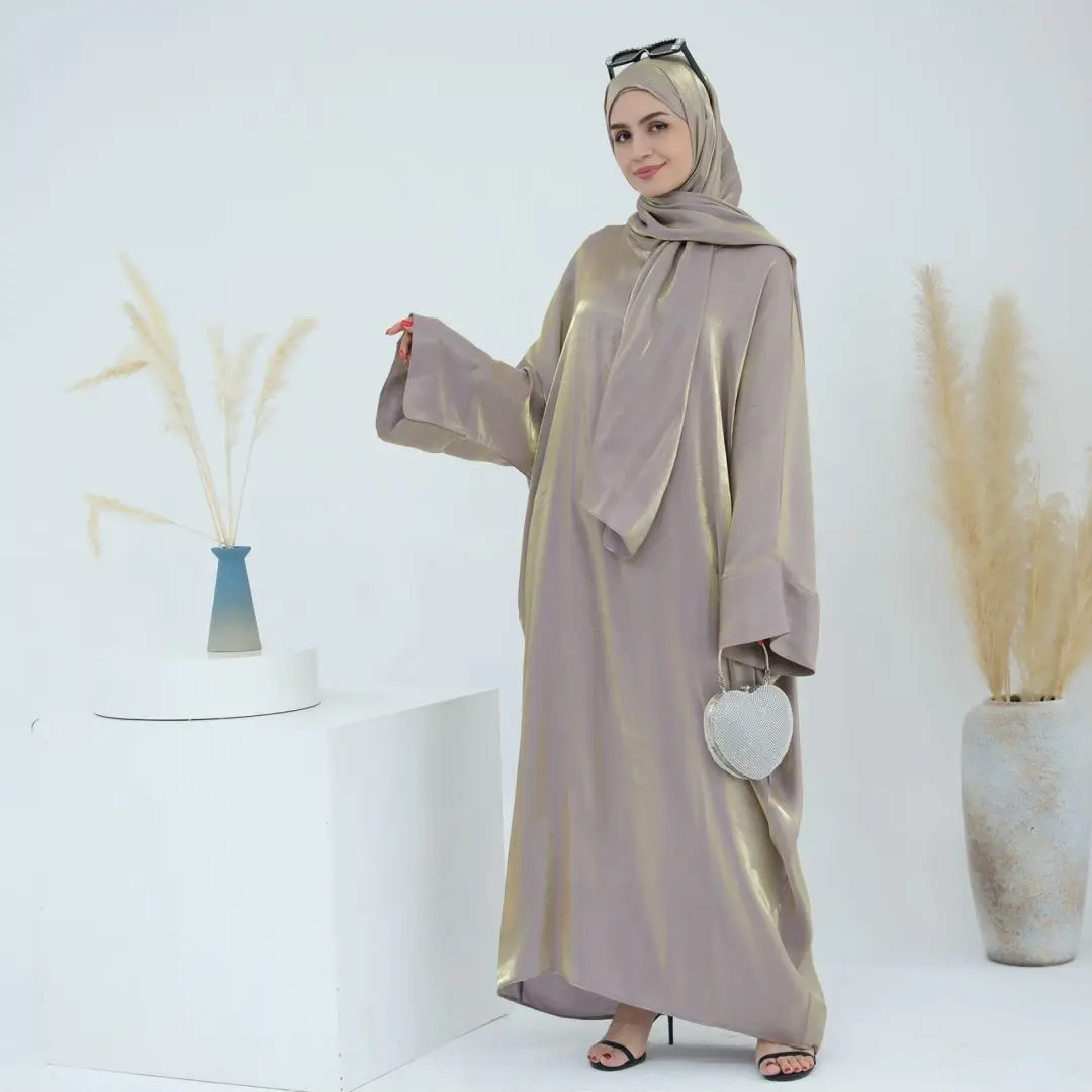 robe musulmane élégante du moyen orient pour femmes, hijab arabe, abaya dubaï, kebaya islamique de luxe, kaftan, vêtements de turquie, robe unie, modeste