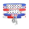 bracelets de cowgirl occidentale pour femmes et filles, bracelets extensibles empilables en perles, chapeau de cowgirl, breloques de bottes, bijoux bohème, cadeaux