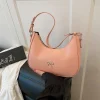 sac à bandoulière simple pour femmes, style coréen avec décoration d'arc, sac à la mode en forme de croissant pour les déplacements décontractés