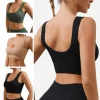 soutien gorge de sport sans couture pour filles, vêtements de yoga, résistant aux chocs, confortable, gilet de fitness, respirant, évacuant l'humidité