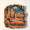 aimants de réfrigérateur de voyage, arabie saoudite, la ville sainte makkah, souvenirs touristiques, autocollants pour réfrigérateur, décoration de maison, cadeaux de mariage