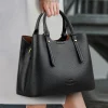 Sac à main en cuir classique pour femme, grand fourre-tout pour femme, sac à bandoulière pour femme, sac à main de luxe initié, designer, mode, 2024