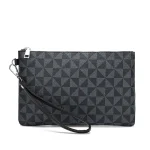 Pochette en cuir PU souple pour hommes, design de luxe, porte-cartes d&rsquo;affaires durable, étui de mode décontracté, sac à main pour homme, pochette de jour