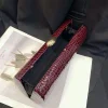 sac à main en cuir pu crocodile pour femme, pochette de soirée de rh, sac à bandoulière de luxe, boîte bordeaux, sac initié par le jour, mode