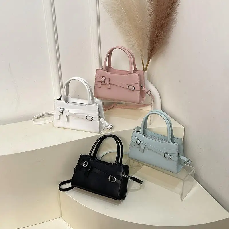 sac à bandoulière de grande capacité pour femmes, design à nœud simple, couleur unie, fourre tout vintage, sac à bandoulière élégant pour les déplacements