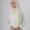 aura soie organza hijab écharpe en mousseline de soie hijabs pour les femmes respirant long châle turban tête enveloppement pour les femmes musulmanes mode voile