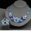 ensemble collier et boucles d'oreilles exagérés, bijoux vpn, accessoires de mariée, décoration de robe de soirée