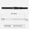 ceinture décontractée à la mode, avec sensation simple et haut de gamme, ceinture à double boucle à aiguille, adaptée à un usage quotidien, paquet de 2
