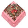 rétro bohème écharpe florale femme luxe national vent frangé foulards carrés hijab babushka tête enveloppement voyage châle mouchoir
