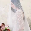 1 couche simple voile de mariée mariage voile de mariée couverture visage voile blanc ivoire sans un peigne accessoires de mariage