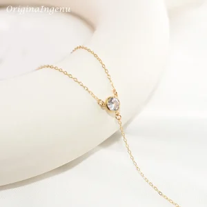 Collier Ras du Cou Rempli d&rsquo;Or en Y pour Femme, Bijoux Faits à la Main, Style Boho