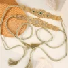 Une mariée marocaine mode ceinture corde conception taille accessoires moyen-orient femme Caftan Chatelaine