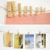 50pcs bricolage mini clips en bois artisanat fait à la main décoratif photo clips pince à linge artisanat décoration piquets maison bureau bricolage jouet